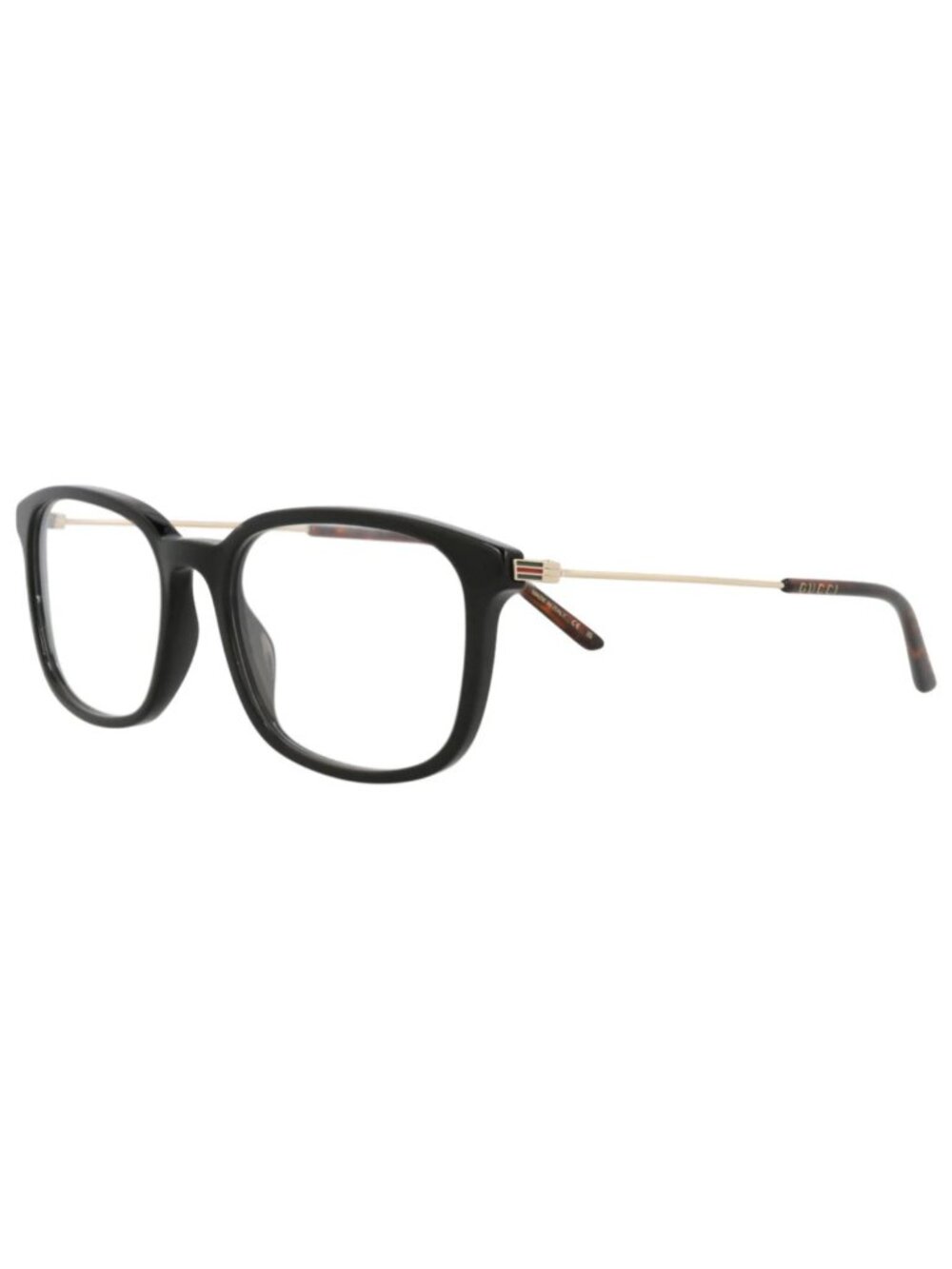 New Gucci Women's Eyeglasses Square Rectangle Recycled Acetate Frame Mens Black
